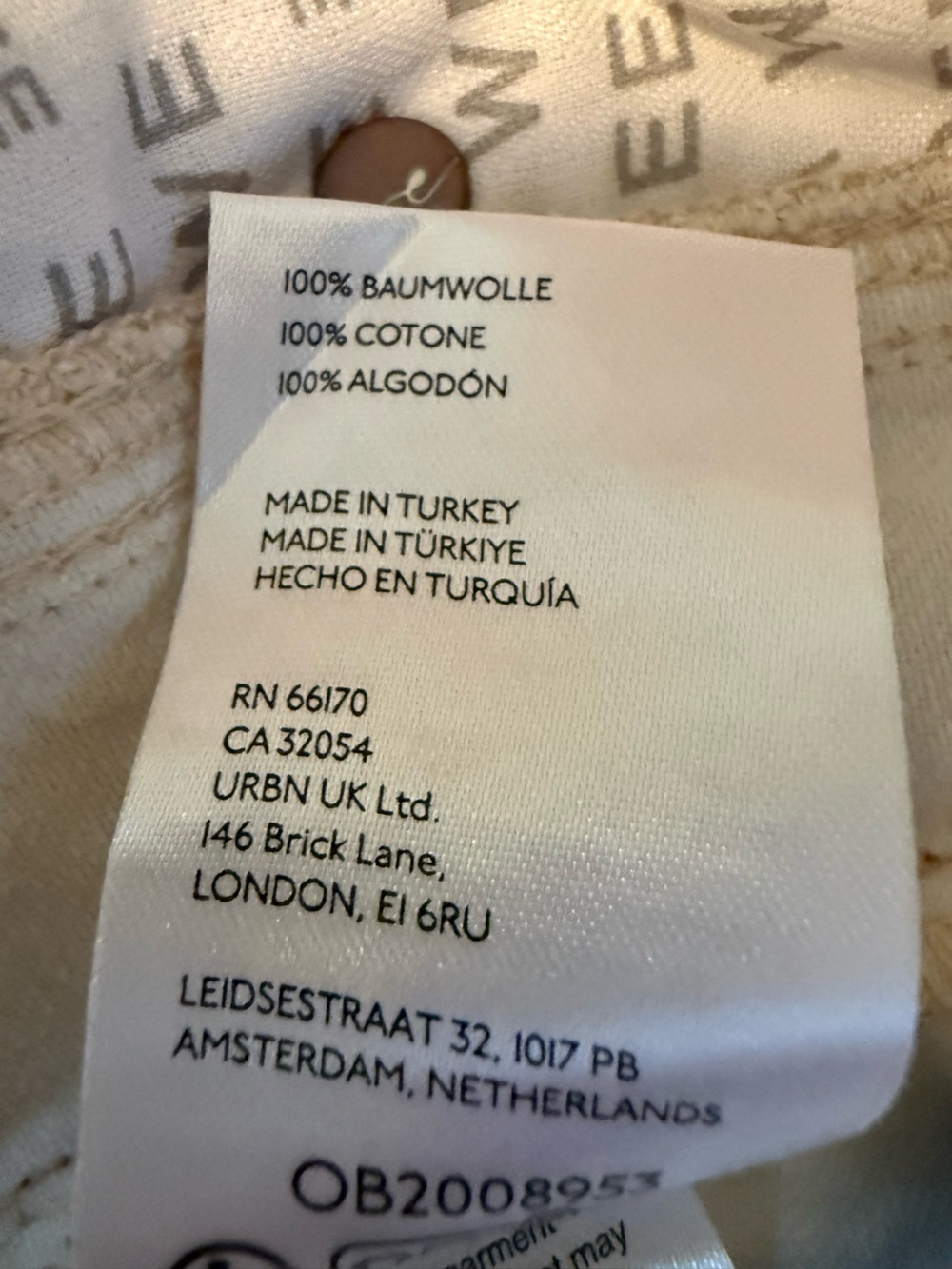 Free People We The Free Good Luck Barrel Jeans Cat Camo Print Cream sz 27 - Picture 8 of 16